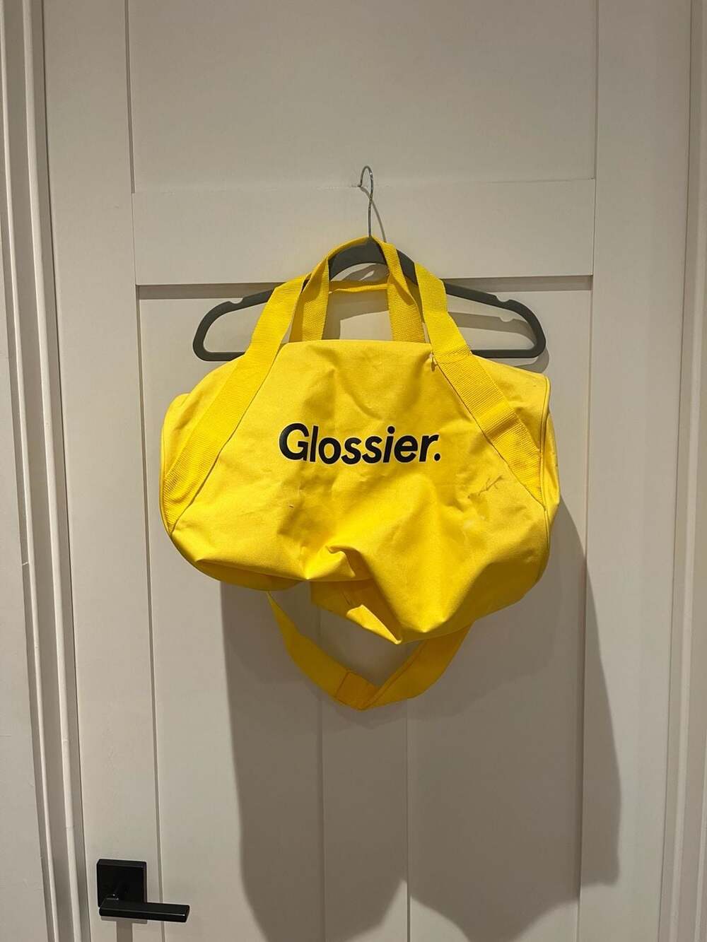 Glossier Sunshine Yellow Canvas Duffel Gym Bag